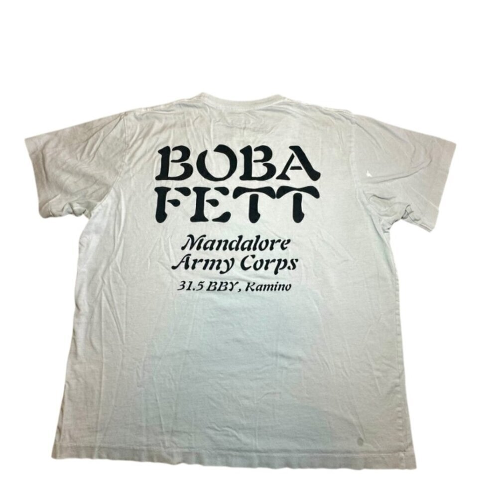UNIQLO STAR WARS MANDALORIAN BOBA FETT YOU JOIN US T SHIRT Size XL - Picture 5 of 8